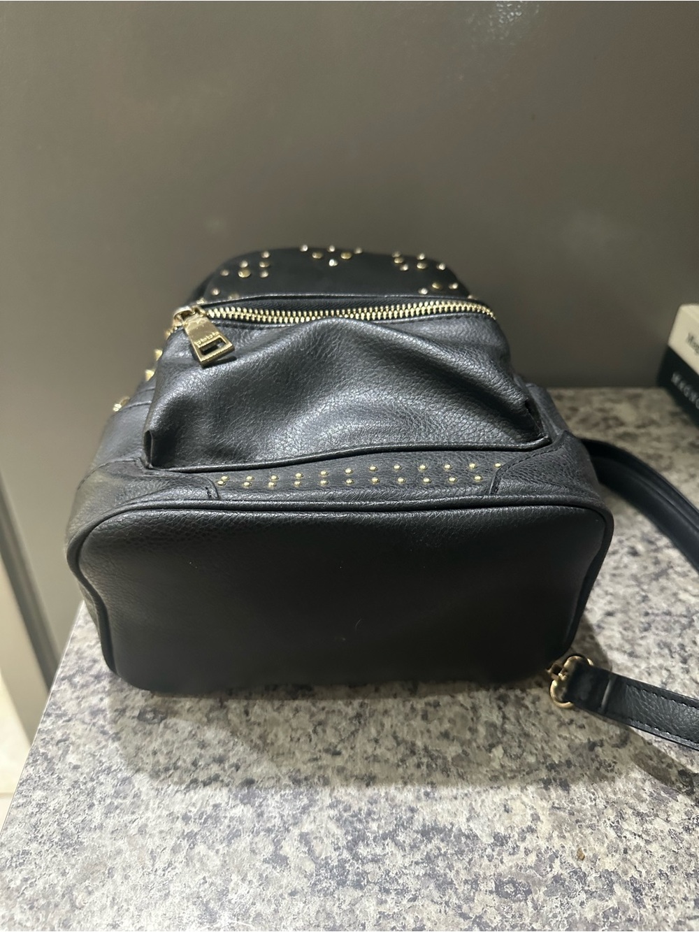 Bebe Black Mini Studded Backpack - Fashion Women's Bag Purse - Picture 6 of 11
